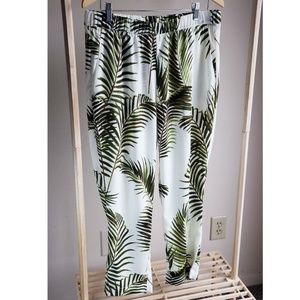 H&M Palm Leaf Crêped Pants